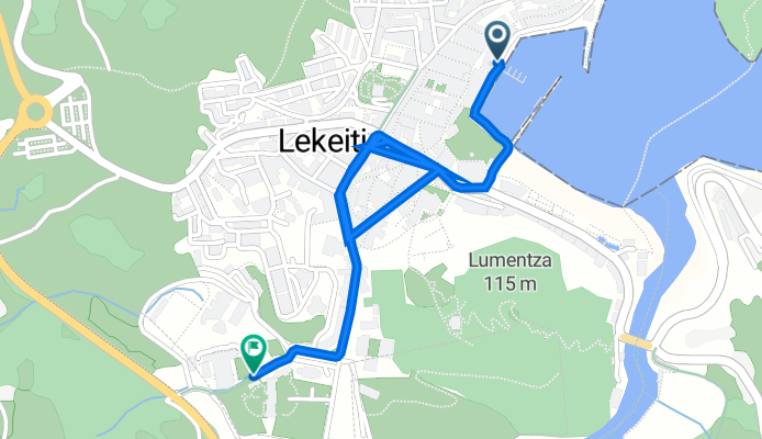 Plaza Arranegiko Zabala, 4, Lekeitio nach Camino Iñigo Artieta, 2D, Lekeitio