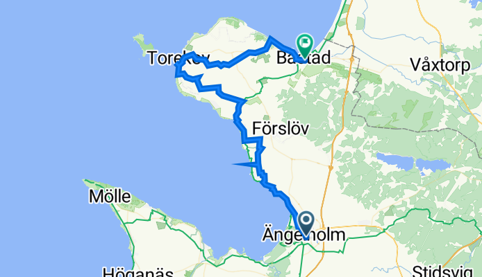 Östra vägen 2, Ängelholm to Stationsterrassen 10, Båstad