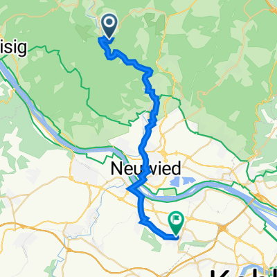 Brunnenweg 7, Niederbreitbach naar Bassenheimer Straße 2–4, Mülheim-Kärlich