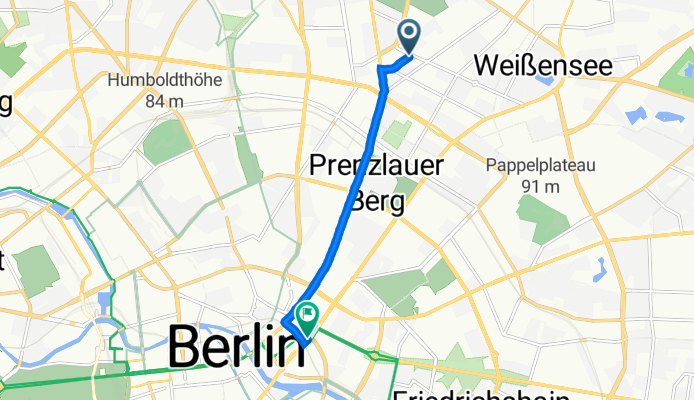 Jacobsohnstraße 30, Berlin nach Alexanderplatz 2, Berlin