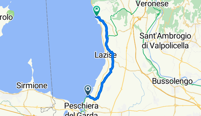 Castelnuovo del Garda naar Lungolago Carmelo Preite 8, Bardolino