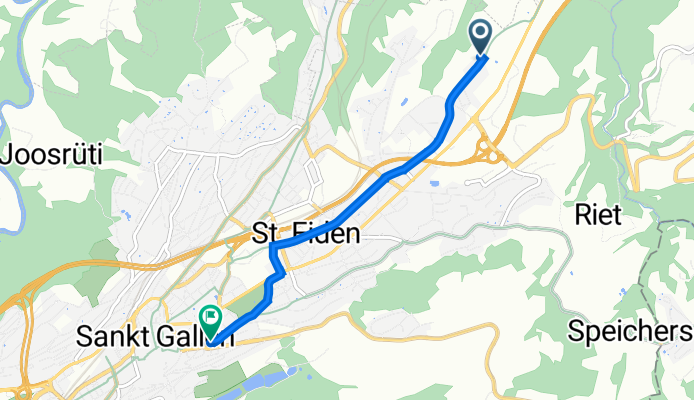 Brauerstrasse 99, St. Gallen nach Linsebühlstrasse 59, St. Gallen