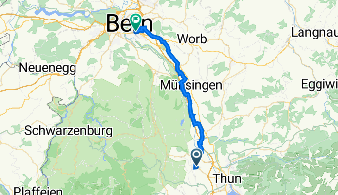 Route to Brunnadernstrasse, Bern