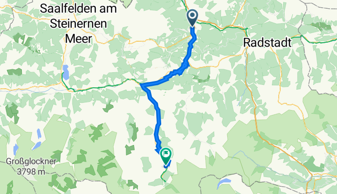 Salzburger Straße 36, Bischofshofen nach Karl-Heinrich-Waggerl-Straße 16, Bad Gastein
