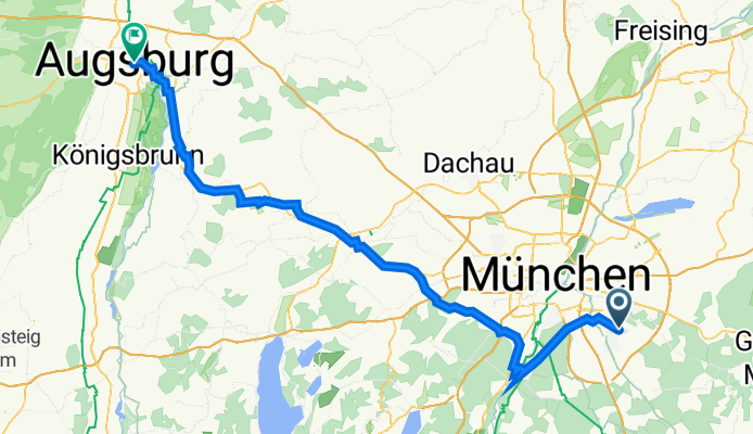 Putzbrunner Straße 270, München nach Rathausplatz, Augsburg