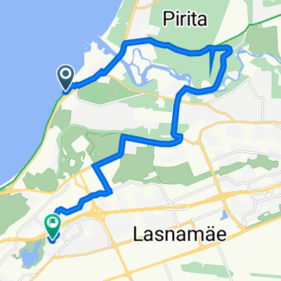 От Pirita tee T2 до Paepargi 55, Tallinn