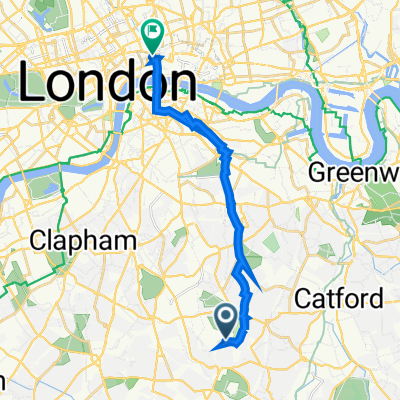 Crescent Wood Road 19 to Shoe Lane 66