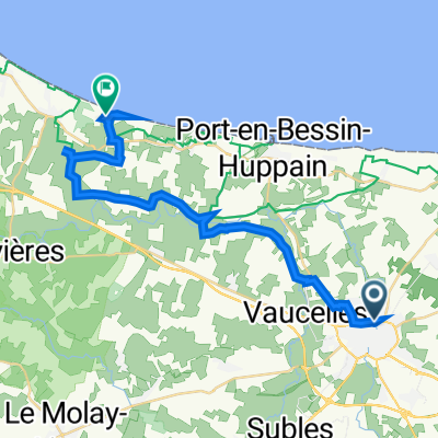 34 Boulevard d'Eindhoven, Bayeux nach Route du Capitaine Joe Dawson, Colleville-sur-Mer