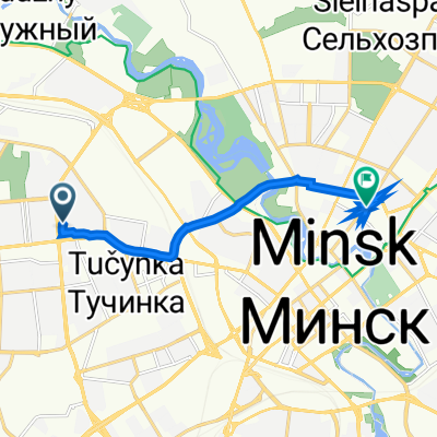 проспект Пушкина, Минск до улица Куйбышева, Минск