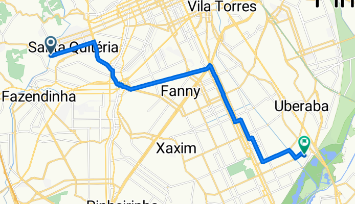 De Rua Doutor Celso Luiz Peixoto Ribas 3451 a Rua Tenente Antônio Miranda Marques 501