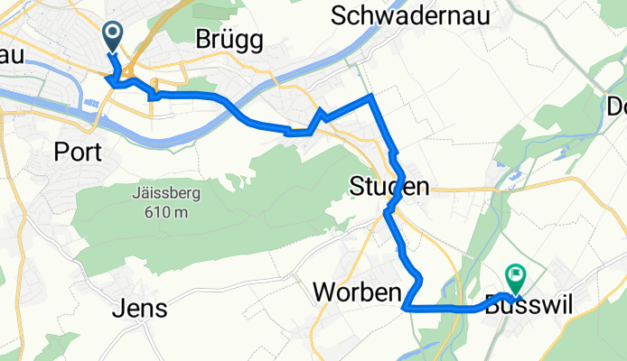 Portstrasse 29, Biel nach Fabrikstrasse 3, Busswil BE