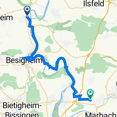 Hauptstraße 78, Kirchheim am Neckar nach Burgweg 15, Murr