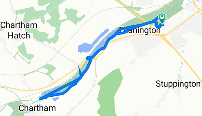 Riverside Retail Park, The Boundary, Canterbury to Riverside Retail Park, The Boundary, Canterbury