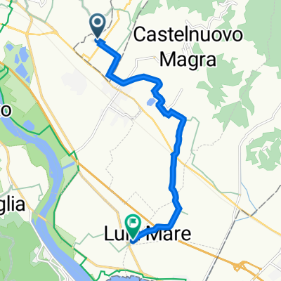 Da Via Melara 1A2, Borghetto-melara a Via Antonio Gramsci 3, Luni Mare