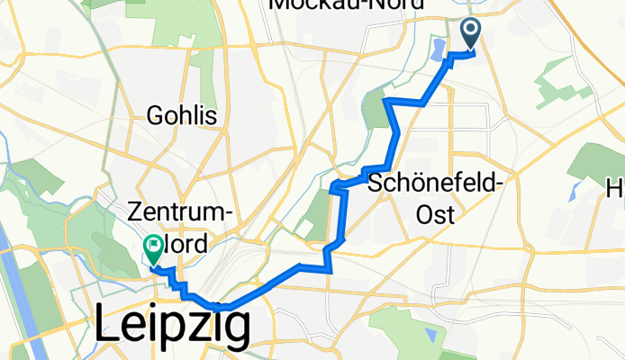 Sosaer Straße 21, Leipzig nach Pfaffendorfer Straße 29, Leipzig