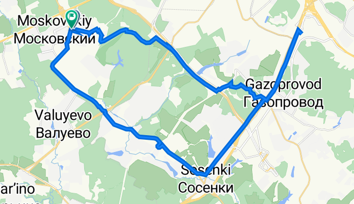 улица Бианки, 2 к1, Московский до улица Атласова, 3, Московский