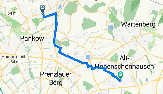 Klothildestraße 11C, Berlin to Genslerstraße 18, Berlin