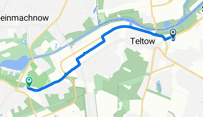 Lichterfelder Allee 31A, Teltow to Wilhelm-Külz-Straße 69, Stahnsdorf