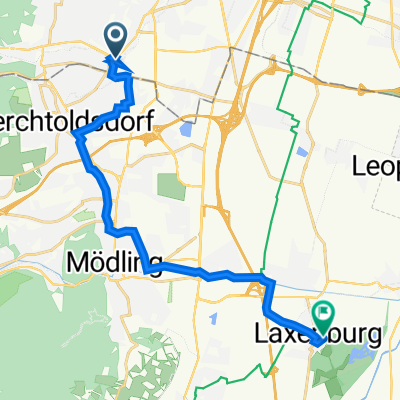 Liesinger Platz 1, Wien to Schloßplatz 1, Laxenburg