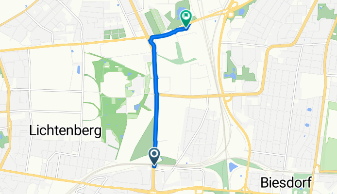S Friedrichsfelde Ost, Berlin to Landsberger Allee 394, Berlin