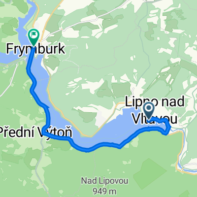 Lipno nad Vltavou 490, Lipno nad Vltavou to Frymburk 154, Frymburk