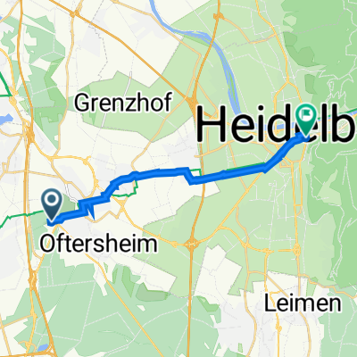Ketscher Landstraße 11, Schwetzingen naar Gaisbergstraße, Heidelberg