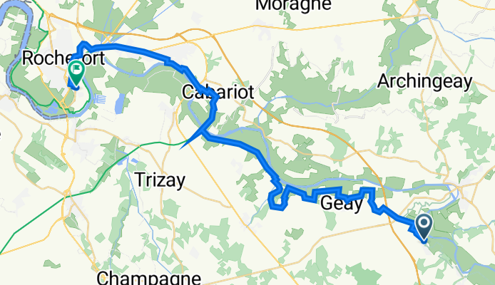 De Rue du Port 14 C, Crazannes à Avenue de la Fosse aux Mâts 4, Rochefort