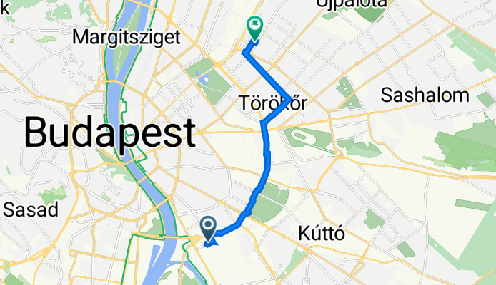 Koppány utca 6., Budapest to Ráskay Lea utca 23., Budapest