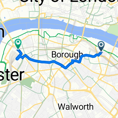 29 Shand St, London to Station Approach Road, London