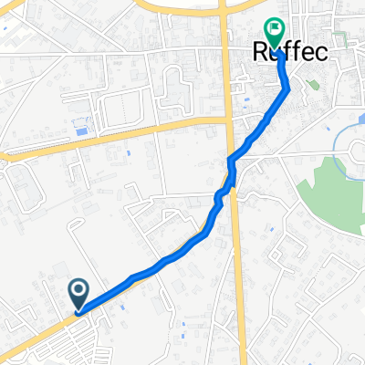 32 Route d'Aigre, Ruffec to 32 Place des Martyrs de l'Occupation, Ruffec