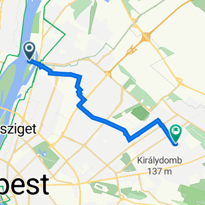 Népsziget út 1., Budapest to Orsika tér 3., Budapest