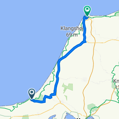 Jørgen Iversens Vej 7, Brovst nach Islandsgade 10, Hirtshals