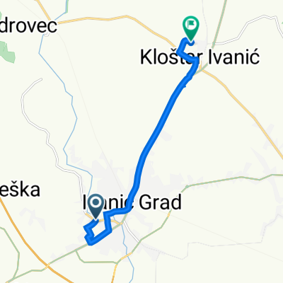 Omladinska ulica 1, Ivanić Grad to Naftaplinska ulica 23 d, Kloštar Ivanić