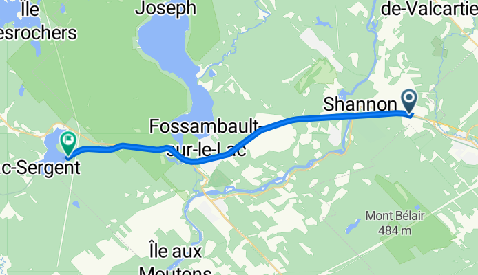 2500 Rte de la Bravoure, St-Gabriel-de-Valcartier to 25 Rue L'Orée-Des-Bois, Ste-Catherine-de-la-Jacques-Cartier