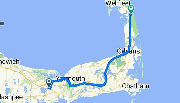 1470 Iyannough Rd, Barnstable to 99 Marconi Station Rd, Wellfleet