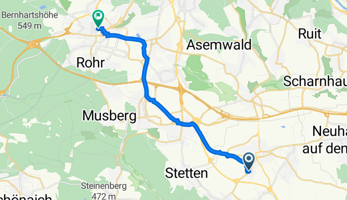 La Souterrainer Straße 11, Filderstadt nach Katzenbachstraße 27, Stuttgart