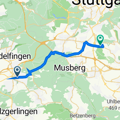 Herdweg 15, Böblingen to Kelley Barracks 3304, Stuttgart