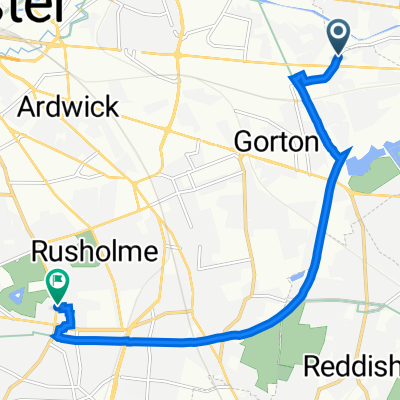Fairfield Road 23 to Wilmslow Road 208A