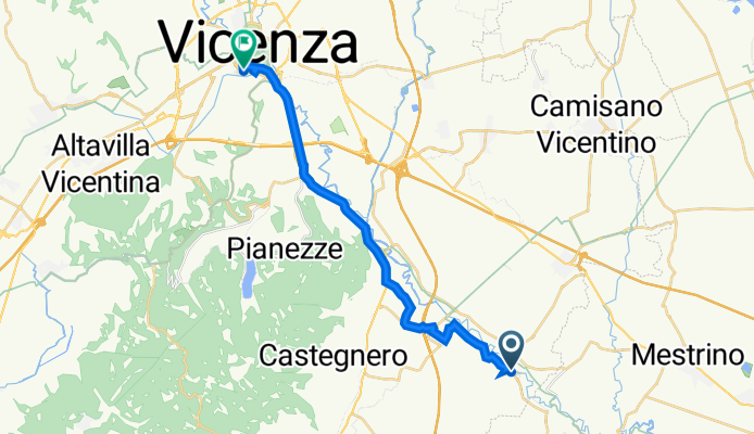 Via Roma 35, Montegaldella to Piazzale della Stazione 21, Vicenza