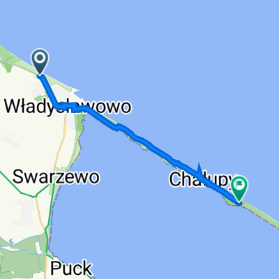 Żeromskiego 79, Władysławowo do Droga Wojewódzka 216, Jastarnia