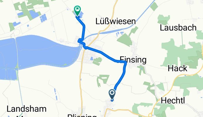 Finsinger Straße 14C, Pliening nach Kirchenweg 16, Finsing