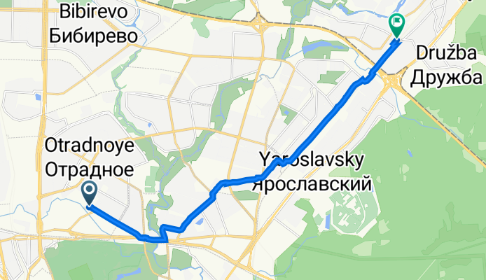 Берёзовая аллея, 10 к17, Москва до улица Селезнёва, 33А, Мытищи