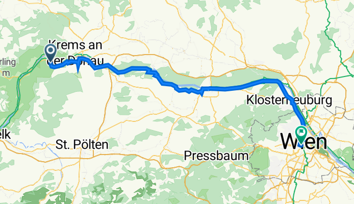 Donaugassl, Rossatz-Arnsdorf nach Innere Stadt, Wien