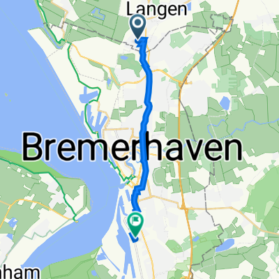 Birkenweg 27, Geestland nach Am Lunedeich 115, Bremerhaven