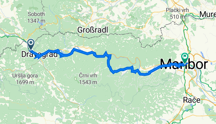 Vič 22A, Dravograd nach Razlagova ulica 4, Maribor