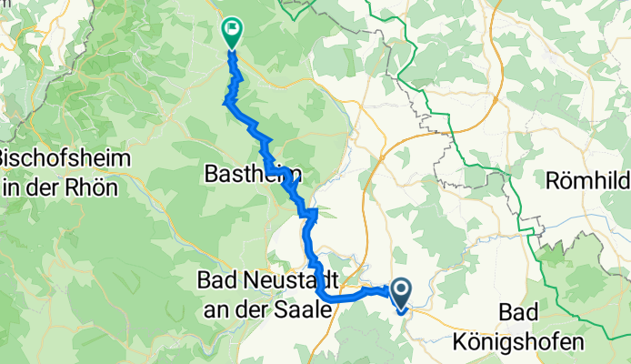 04.08: Saal an der Saale nach Cube Store Torwiesen 4, Nordheim von der Rhön