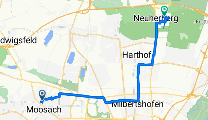 Moosburger Straße 12, Munich to Hertwigstraße, Oberschleißheim