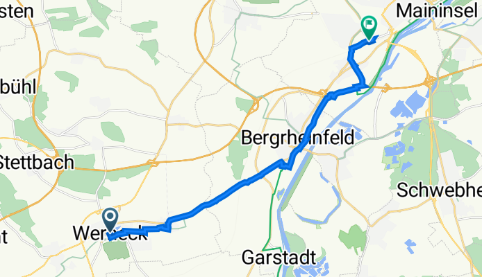 Balthasar-Neumann-Platz 12, Werneck nach Hauptbahnhofstraße 11, Schweinfurt