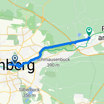 Georg-Strobel-Straße 13, Nürnberg nach Laufer Straße 19, Schwaig bei Nürnberg