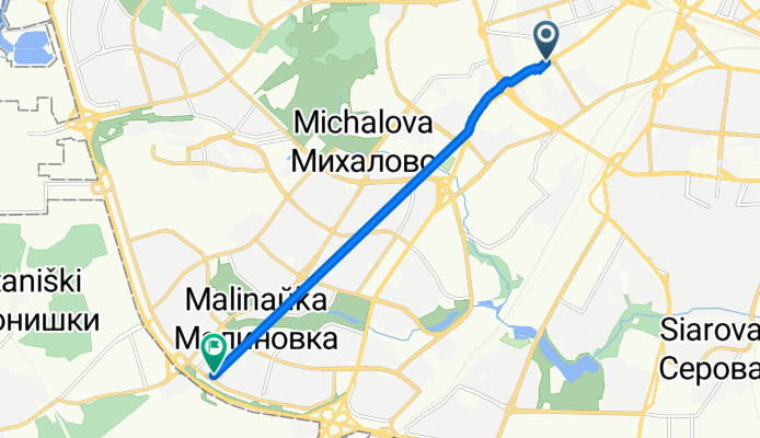 маршрут из ст. м. Грушевка, Минск